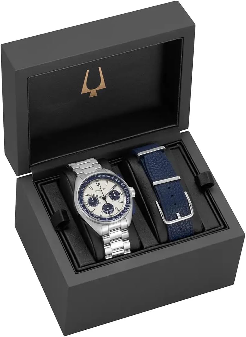 Bulova Montre à Quartz analogique pour Homme avec Bracelet en Acier Inoxydable 98K112, Bicolore., Bracelet – Image 7