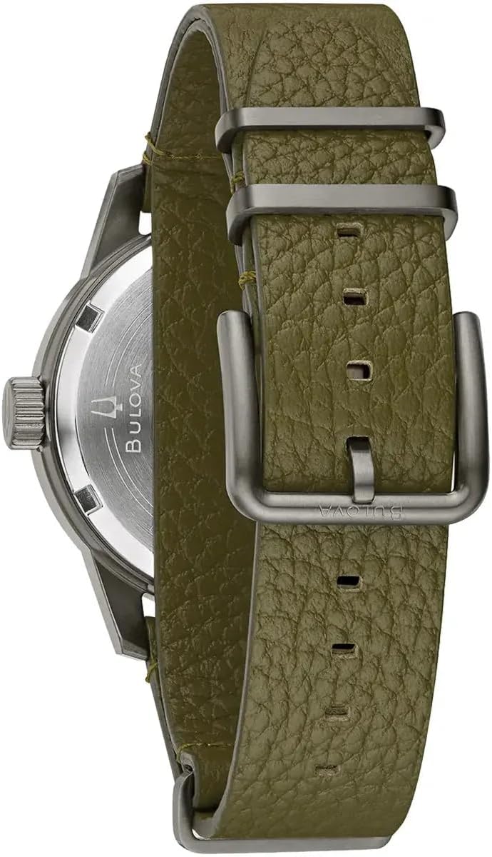 Bulova Mixte Adulte Analogique Montre avec Bracelet en Cuir 98A255 – Image 4