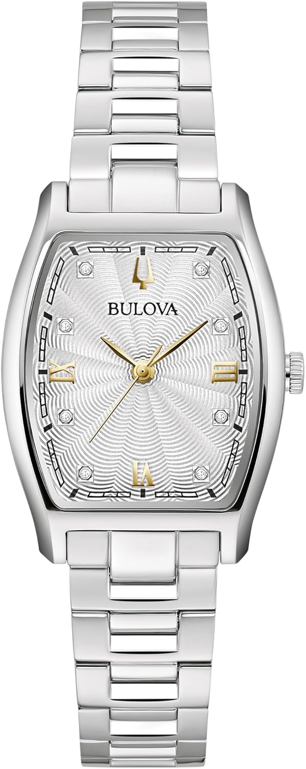 Bulova Femme Analogique Quartz Montre avec Bracelet en Acier Inoxydable 96P232