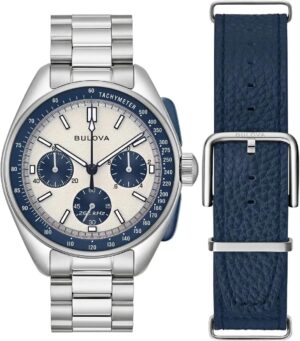 Bulova Montre à Quartz analogique pour Homme avec Bracelet en Acier Inoxydable 98K112, Bicolore., Bracelet